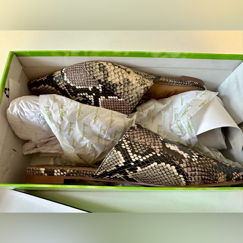 NWT Sam Edelman Seena Snakeskin mule slides 🔥